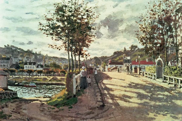 Claude Monet: The Seine at Bougival, 1869 by Claude Monet