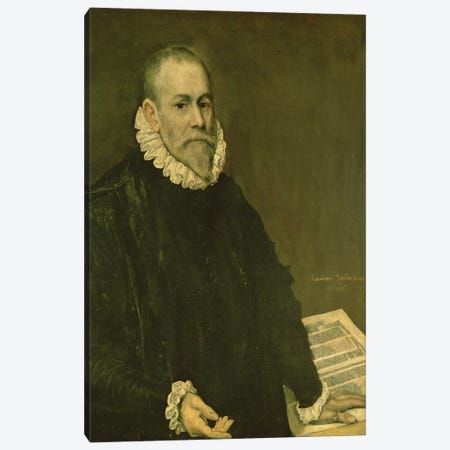 Portrait Of Doctor Rodrigo de la Fuente, 1598-99 Canvas Print #BMN6160} by El Greco Canvas Wall Art