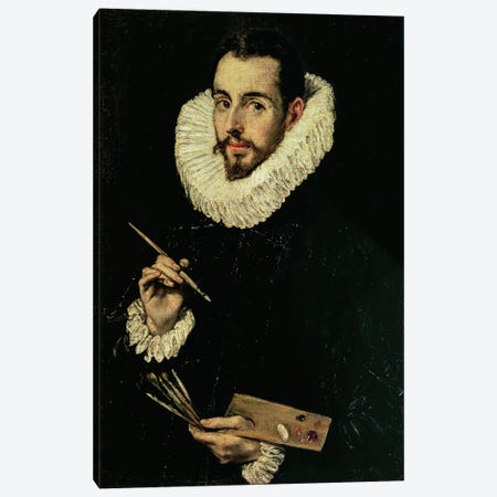 Portrait Of Jorge Manuel Theotokopoulos, 1600-05 Canvas Print #BMN6162} by El Greco Canvas Artwork