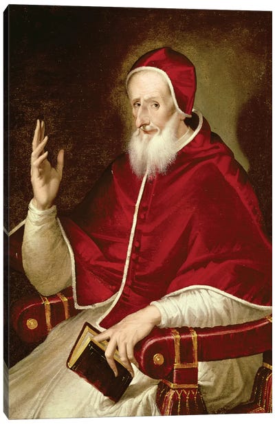 Portrait Of Pope Pius V, c.1571 Canvas Art Print