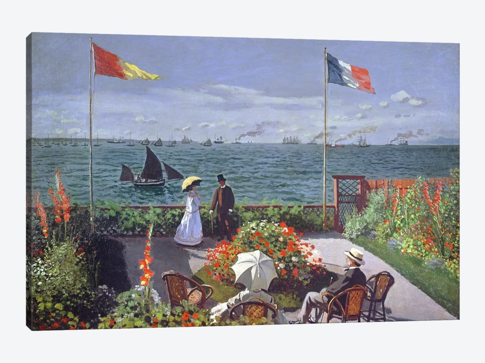 The Terrace at Sainte-Adresse, 1867  by Claude Monet 1-piece Canvas Artwork