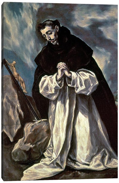 St. Dominic Canvas Art Print - El Greco