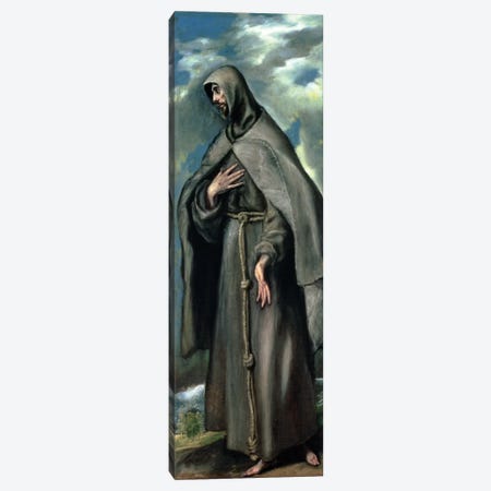 St. Francis Of Assisi Canvas Print #BMN6188} by El Greco Canvas Wall Art