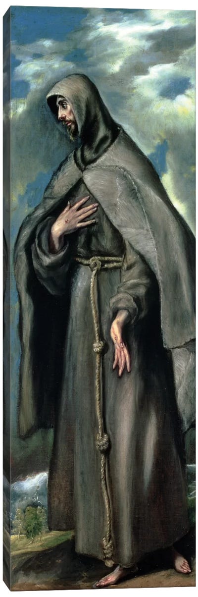 St. Francis Of Assisi Canvas Art Print - El Greco