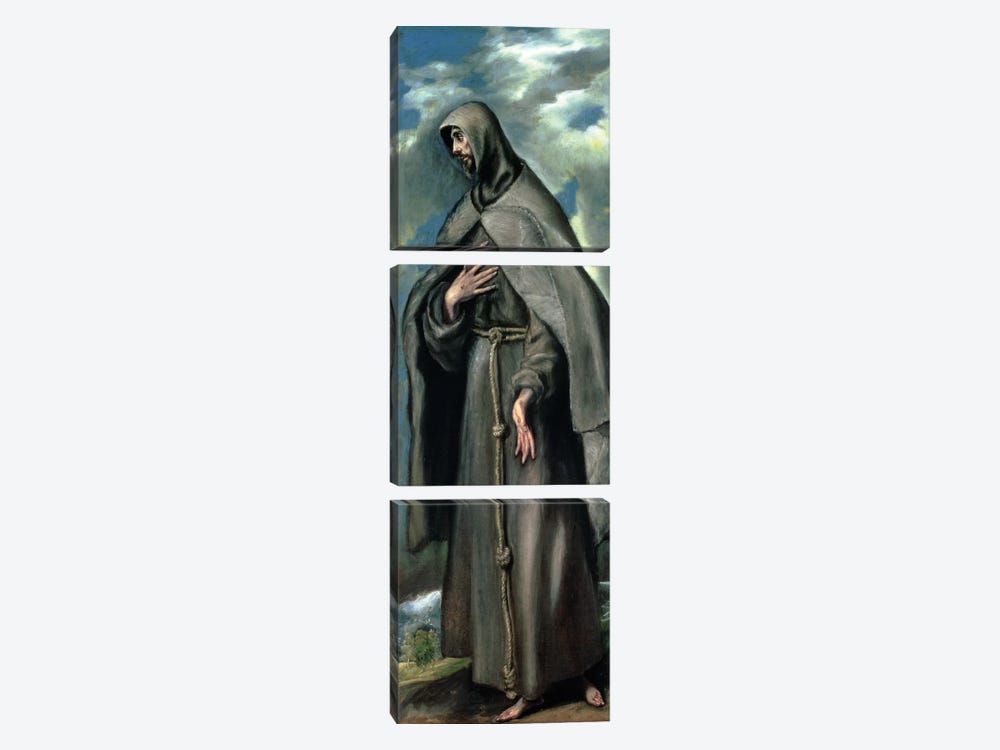 St. Francis Of Assisi by El Greco 3-piece Canvas Artwork