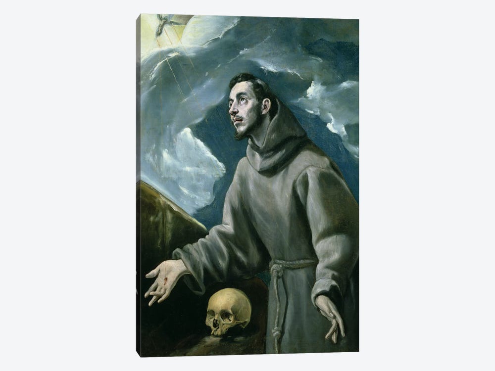 St. Francis Receiving The Stigmata (Private Collection) by El Greco 1-piece Canvas Art