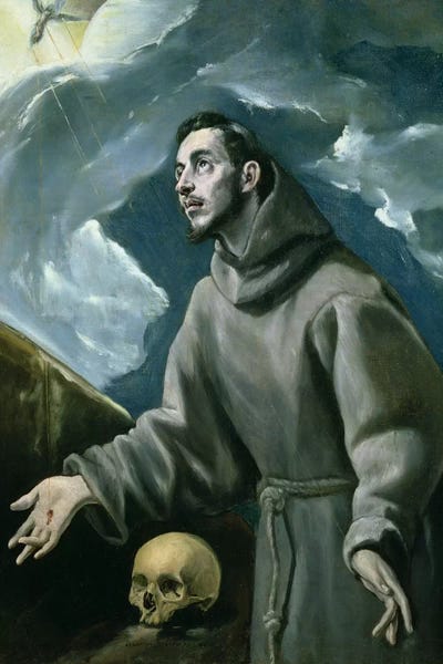 El Greco: St. Francis Receiving The Stigmata (Private Collection) by El Greco