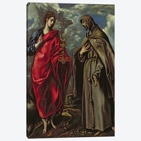 St. John The Evangelist And St. Francis, c.1600 Canvas Print #BMN6200} by El Greco Art Print