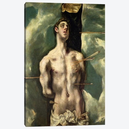 St. Sebastian, c.1600-25 Canvas Print #BMN6208} by El Greco Art Print