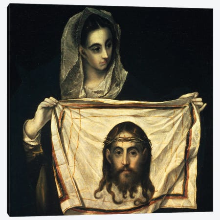 St. Veronica With The Holy Shroud Canvas Print #BMN6209} by El Greco Art Print