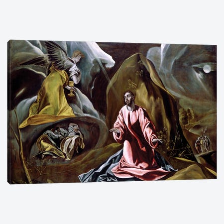 The Agony In The Garden, c.1610 (National Gallery - London) Canvas Print #BMN6218} by El Greco Canvas Art