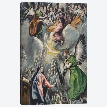 The Annunciation (Museo del Prado) Canvas Print #BMN6220} by El Greco Canvas Print