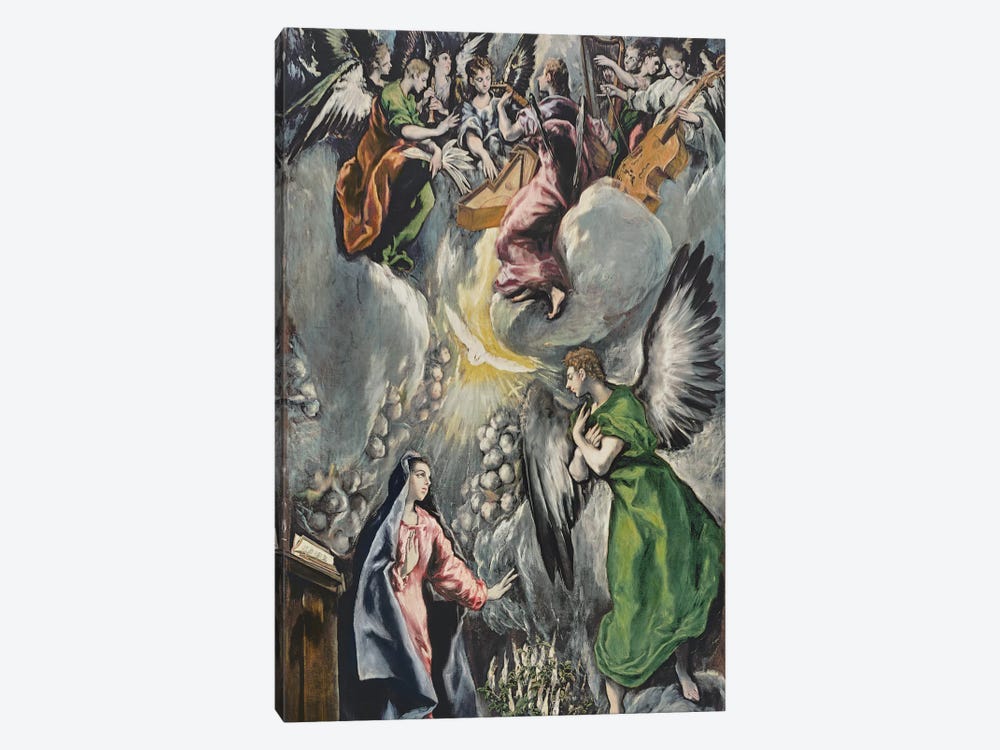 The Annunciation (Museo del Prado) by El Greco 1-piece Canvas Artwork