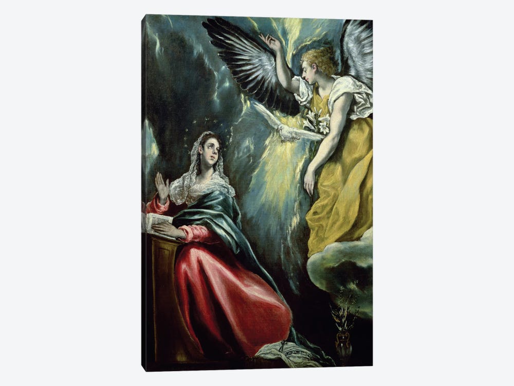 The Annunciation, c.1575 (Private Collection) by El Greco 1-piece Canvas Art