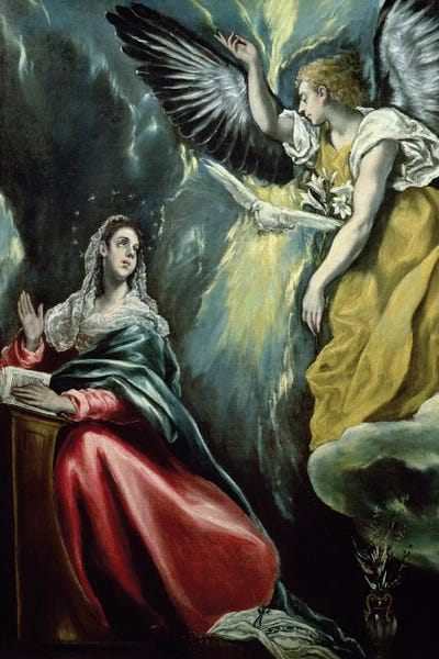 El Greco: The Annunciation, c.1575 (Private Collection) by El Greco