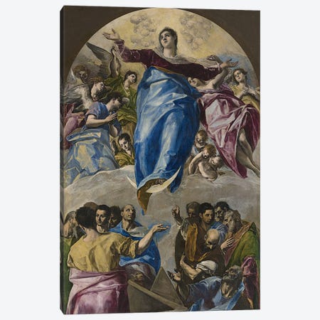 The Assumption Of The Virgin, 1577-79 (Art Institute Of Chicago) Canvas Print #BMN6229} by El Greco Canvas Art Print
