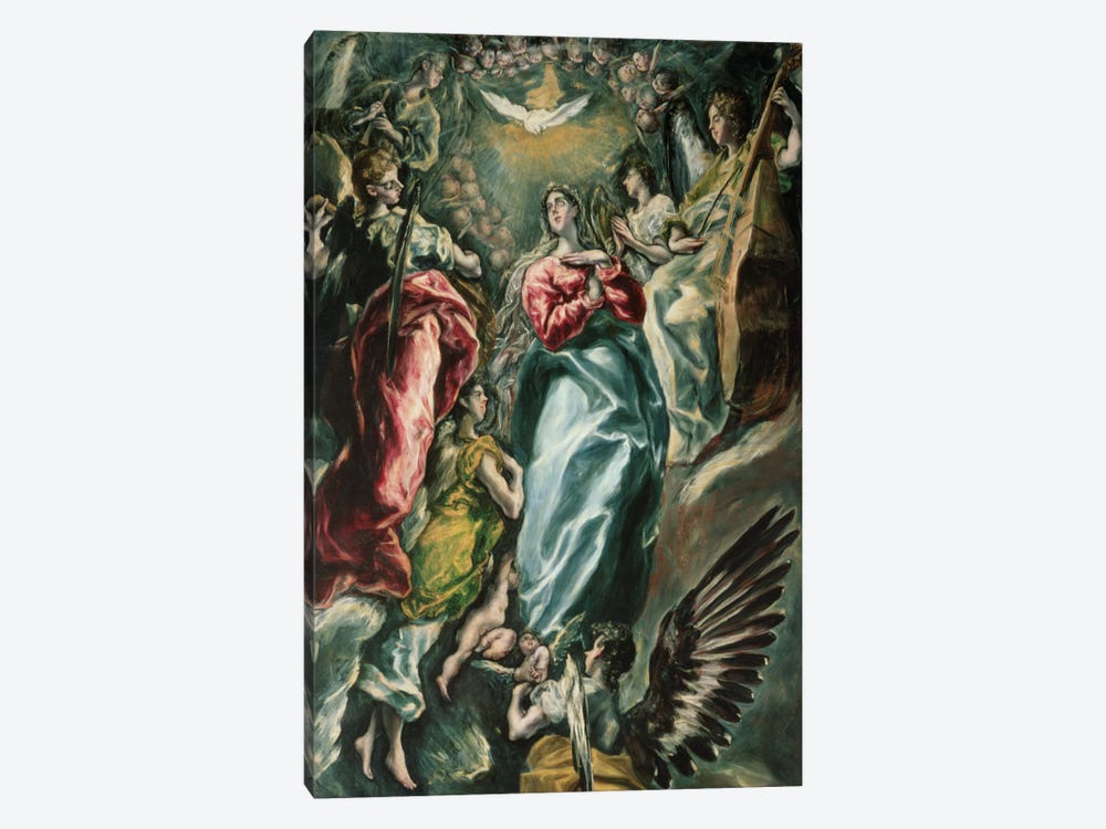 The Assumption Of The Virgin, 1607-13 (Museo de Santa Cruz) by El Greco 1-piece Canvas Art Print