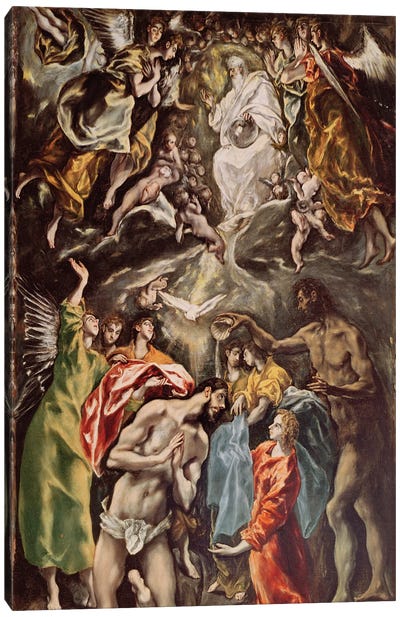 The Baptism Of Christ, c.1608-14 (Hospital de Tavera) Canvas Art Print