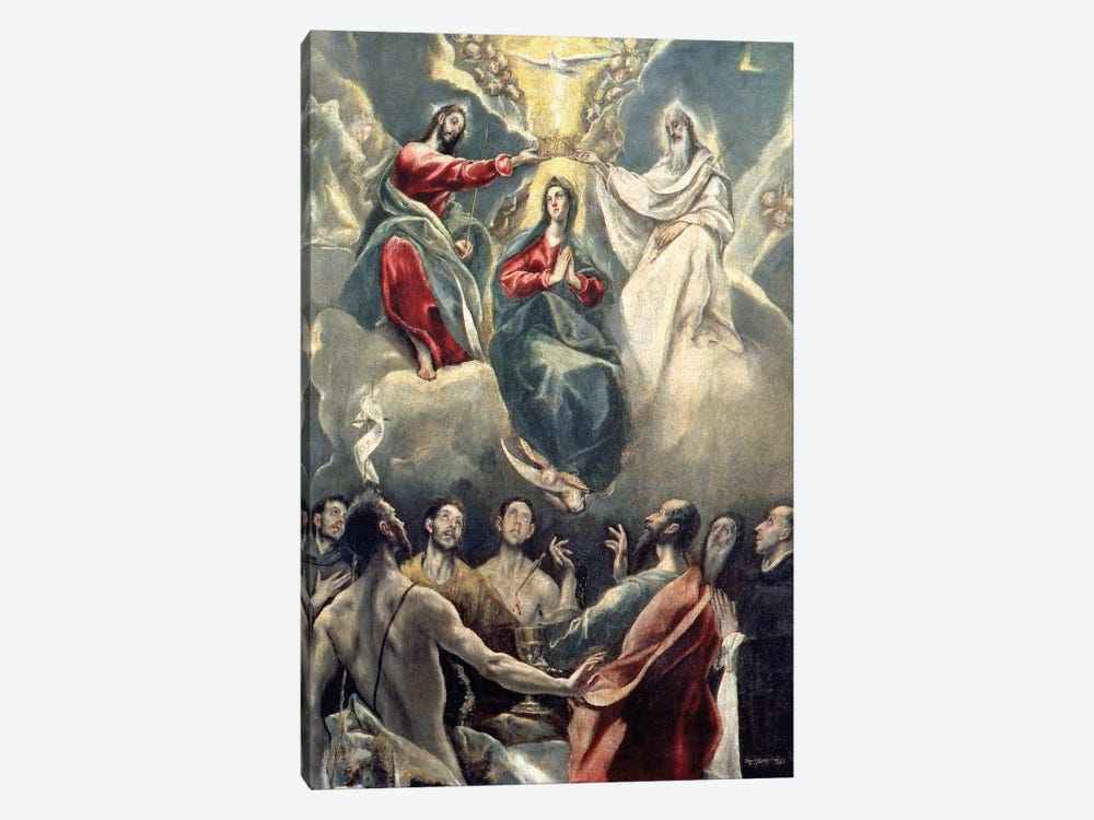 The Coronation Of The Virgin (Museo de Santa Cruz) by El Greco 1-piece Canvas Print