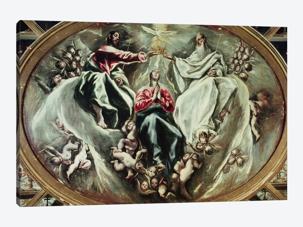 The Coronation Of The Virgin, 1597-1603 (Hospital de la Caridad) by El Greco 1-piece Canvas Artwork