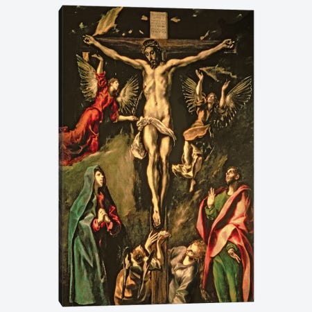 The Crucifixion, c.1584-1600 (Museo del Prado) Canvas Print #BMN6240} by El Greco Art Print