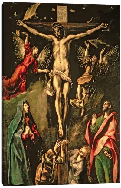 The Crucifixion, c.1584-1600 (Museo del Prado) Canvas Art Print - El Greco