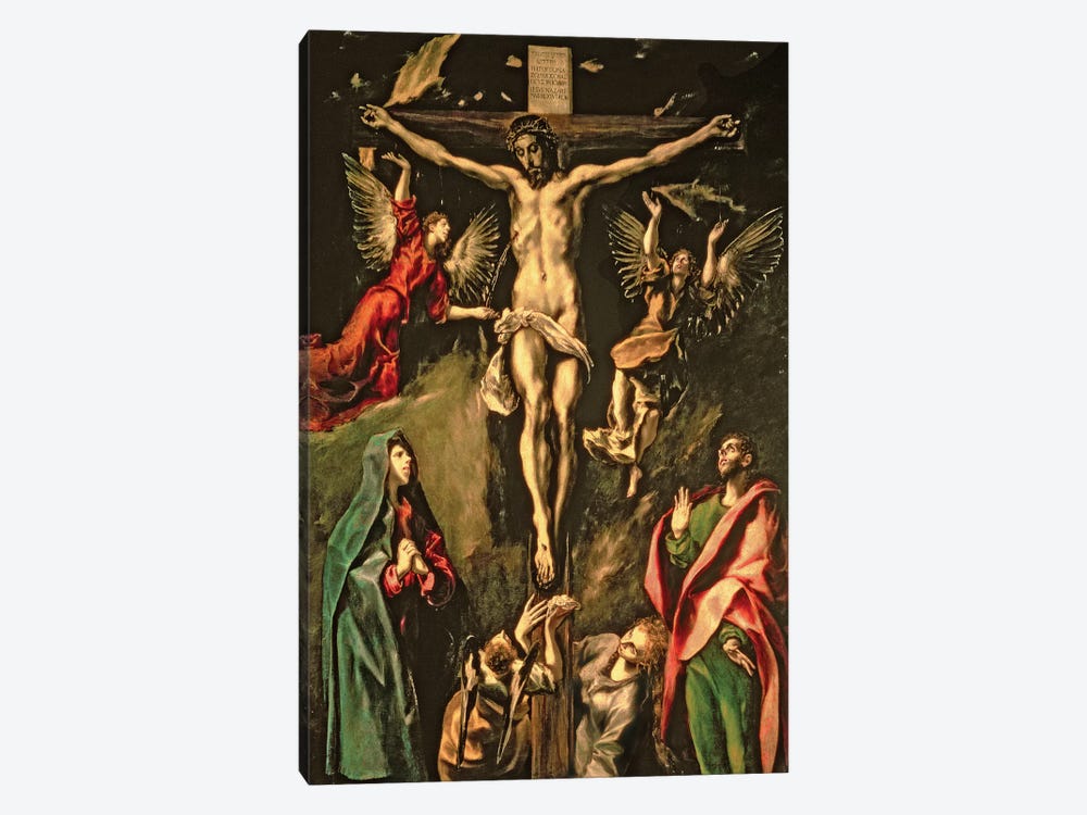 The Crucifixion, c.1584-1600 (Museo del Prado) by El Greco 1-piece Canvas Wall Art