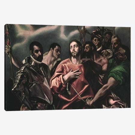 The Disrobing Of Christ (Museum Of Fine Arts - Budapest) Canvas Print #BMN6241} by El Greco Art Print