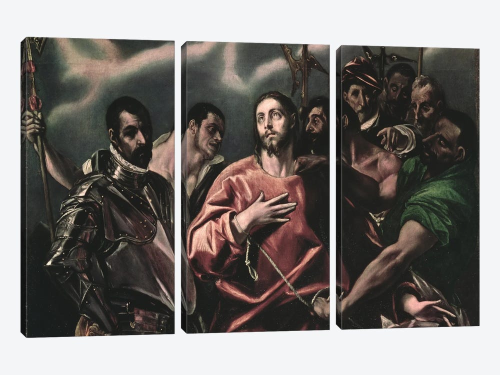 The Disrobing Of Christ (Museum Of Fine Arts - Budapest) 3-piece Canvas Art Print