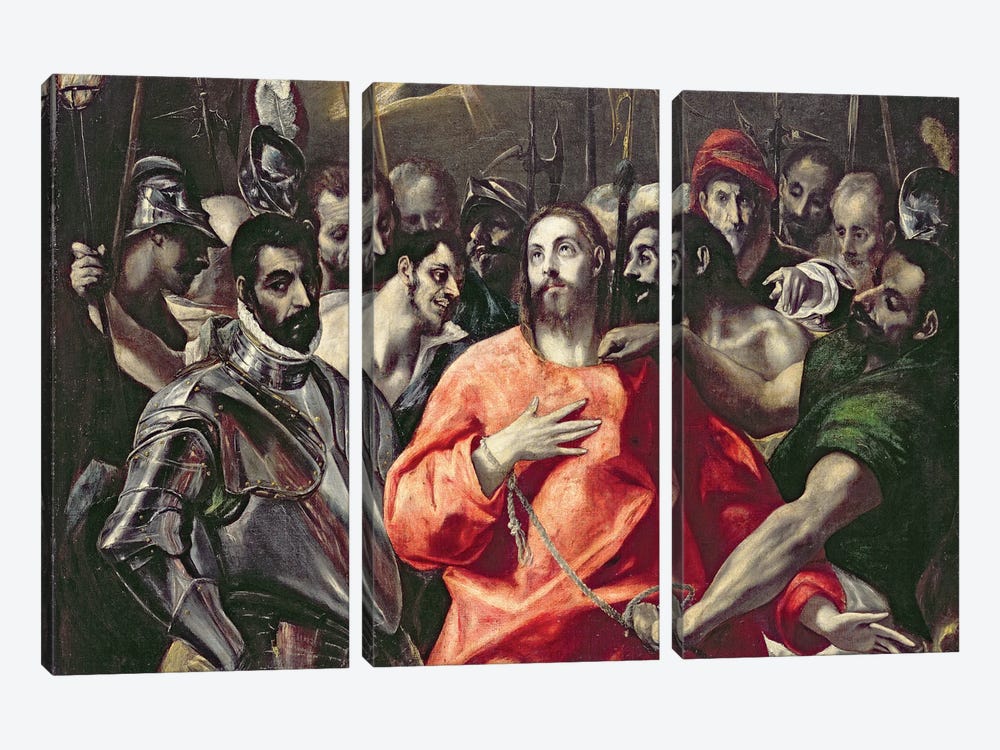 The Disrobing Of Christ (National Museum Wales) by El Greco 3-piece Canvas Art