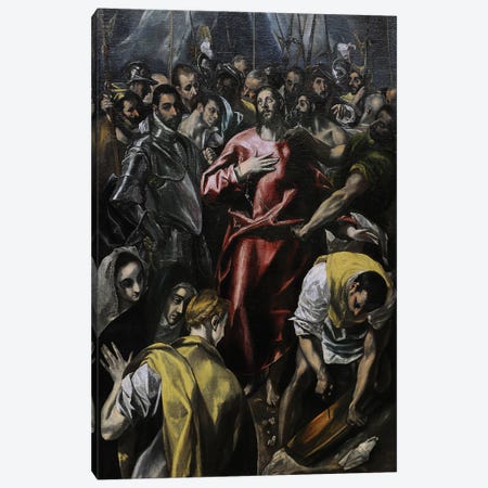 The Disrobing Of Christ, c.1606-08 (Alte Pinakothek) Canvas Print #BMN6244} by El Greco Canvas Wall Art