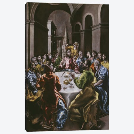 The Feast In The House Of Simon, 1608-14 Canvas Print #BMN6245} by El Greco Canvas Artwork