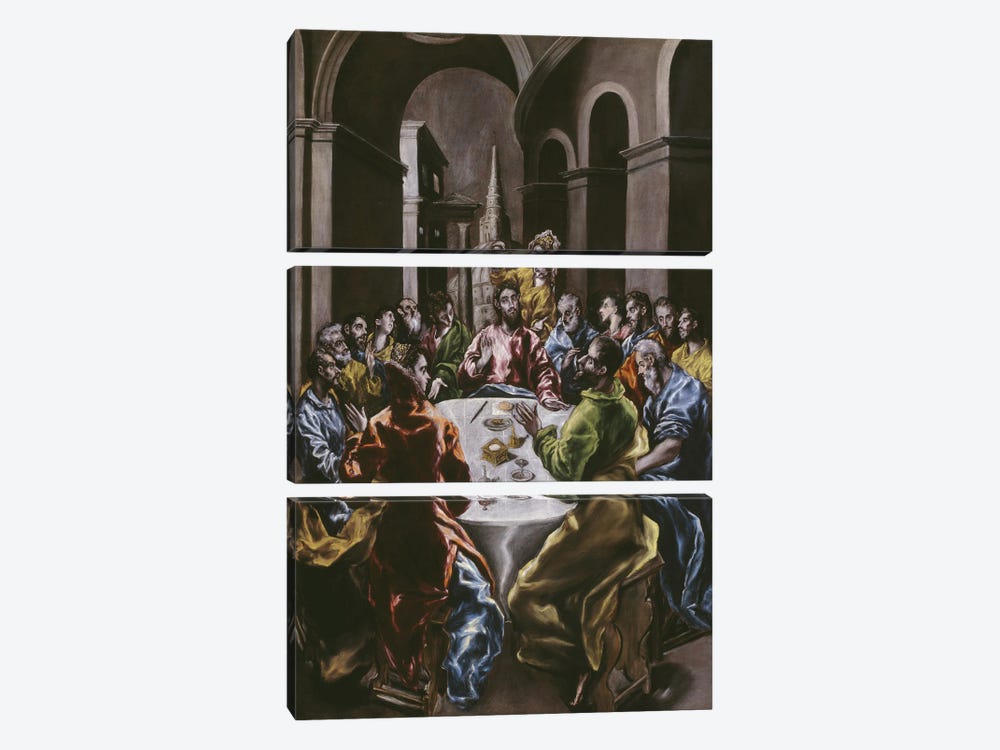 The Feast In The House Of Simon, 1608-14 3-piece Art Print