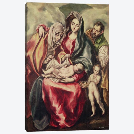 The Holy Family (Museo del Prado) Canvas Print #BMN6247} by El Greco Canvas Wall Art