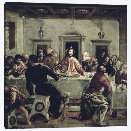 The Last Supper Canvas Print #BMN6252} by El Greco Canvas Artwork