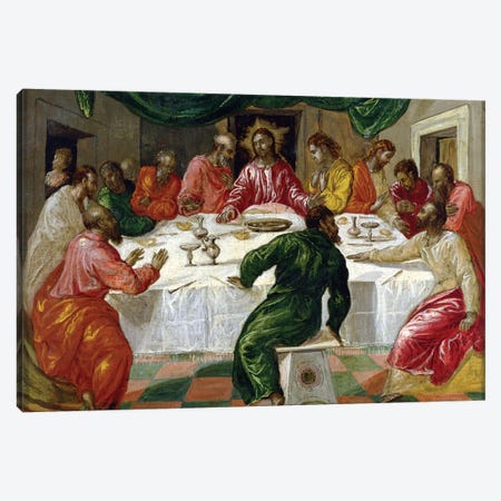 The Last Supper, 1567-70 Canvas Print #BMN6253} by El Greco Canvas Artwork