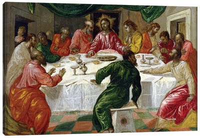 The Last Supper, 1567-70 Canvas Art Print - El Greco