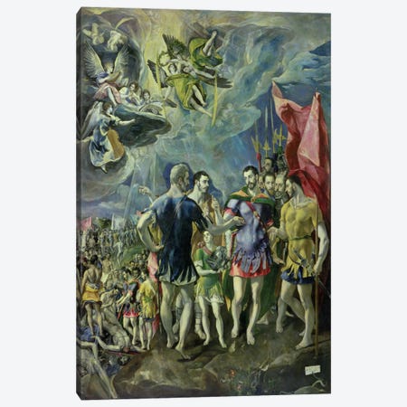The Martyrdom Of St. Maurice, 1580-83 Canvas Print #BMN6254} by El Greco Canvas Art Print