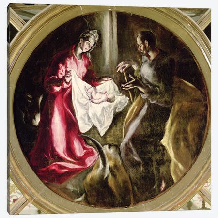 The Nativity, 1597-1603 Canvas Print #BMN6255} by El Greco Art Print