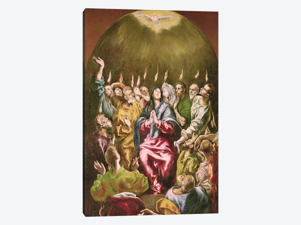 The Pentecost, c.1604-14 by El Greco 1-piece Canvas Artwork
