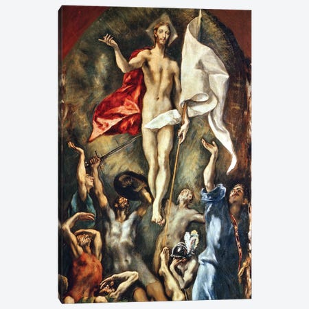 The Resurrection, 1584-94 Canvas Print #BMN6258} by El Greco Canvas Artwork