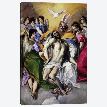 The Trinity, 1577-79 Canvas Print #BMN6261} by El Greco Art Print