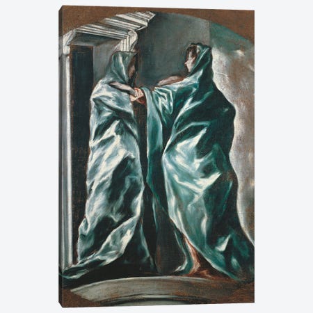 The Visitation, 1607-1614 Canvas Print #BMN6266} by El Greco Canvas Art