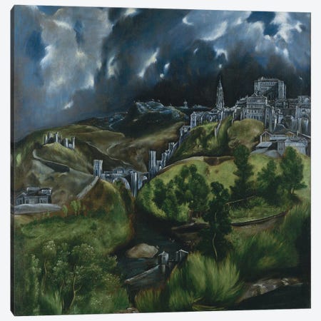 View Of Toledo, c.1597-99 Canvas Print #BMN6271} by El Greco Canvas Wall Art