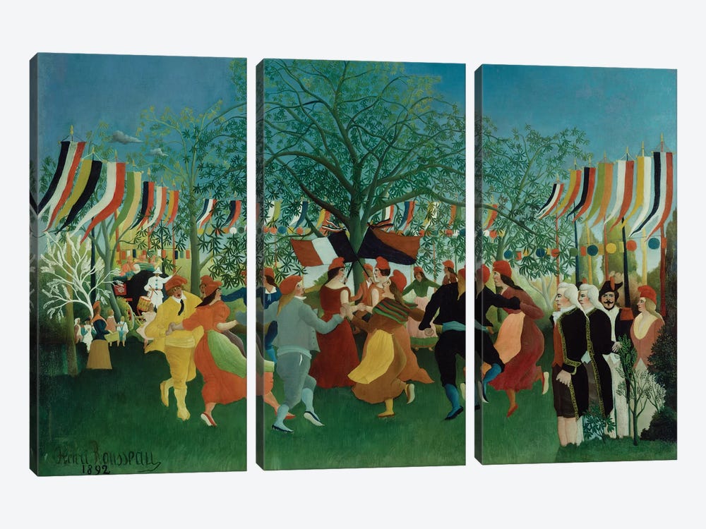 A Centennial Of Independence, 1892 by Henri Rousseau 3-piece Canvas Artwork