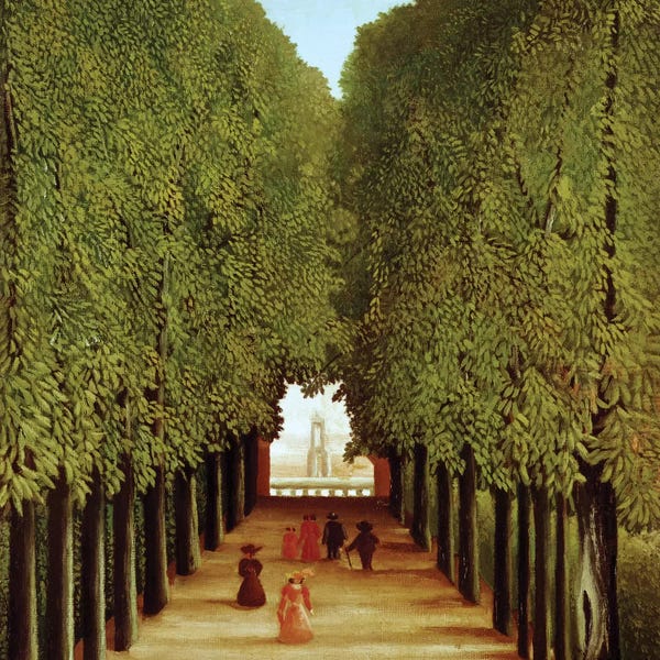 Post-Impressionism: Alleyway In The Park Of Saint-Cloud, 1908 by Henri Rousseau