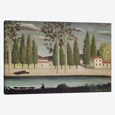 By The River, c.1890 Canvas Print #BMN6280} by Henri Rousseau Art Print
