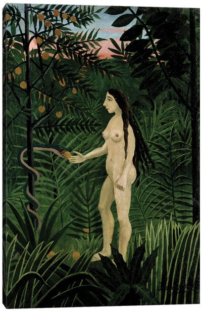 Eve, c.1906-07 Canvas Art Print - Snake Art