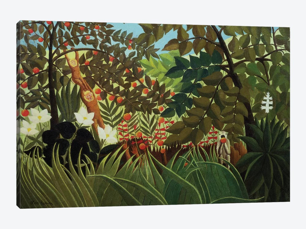 Exotic Landscape (Suzuki Collection) by Henri Rousseau 1-piece Canvas Art