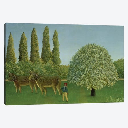 In The Fields, 1910 Canvas Print #BMN6287} by Henri Rousseau Canvas Art